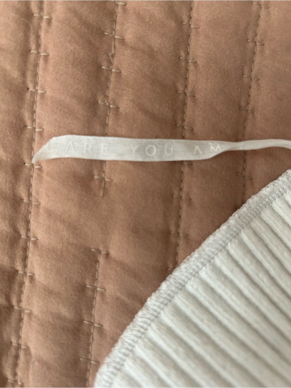 ARE YOU AM I White Ribbed Strapless Top - Picture 2 of 3